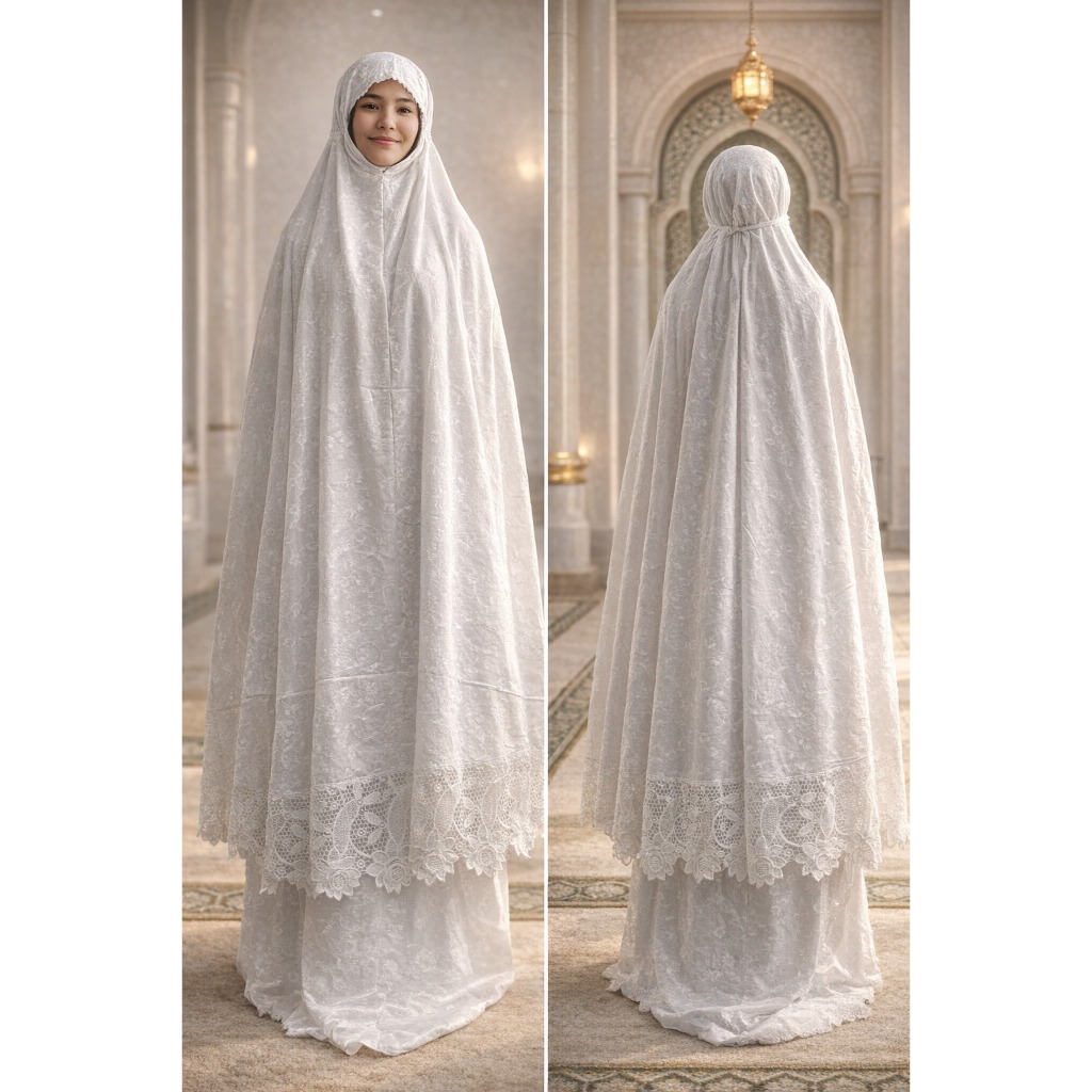 MUKENA SEMI SUTRA SLETING JUMBO / MUKENA SEMI SUTRA / MUKENA JUMBO / MUKENA ADEM