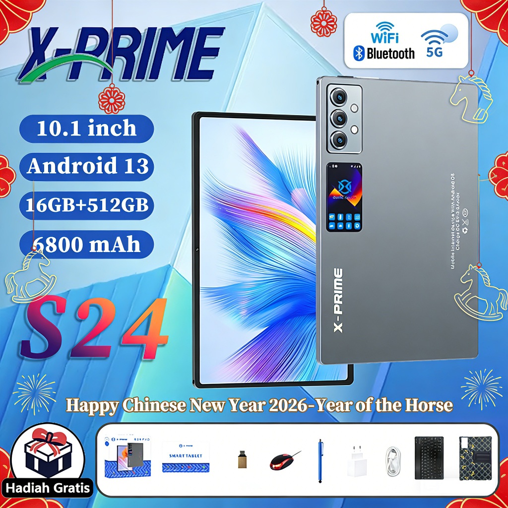 COD Free Mouse Keyboard Case X-PRIME S24/S25 Tablet Murah Baru 11.6 inch CPU:Snapdragon 888 High-Def