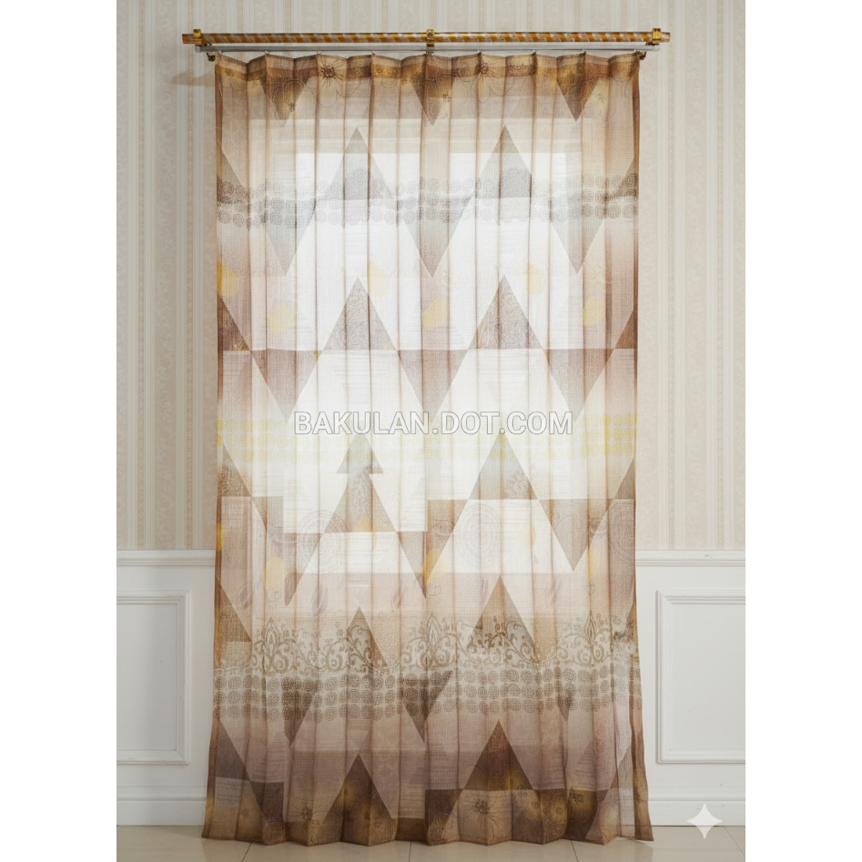 Vitrase Lapis Gorden Motif Bunga Tulip/ gorden premium import/Tirai pintu dan Jendela/ Hordeng Lipat