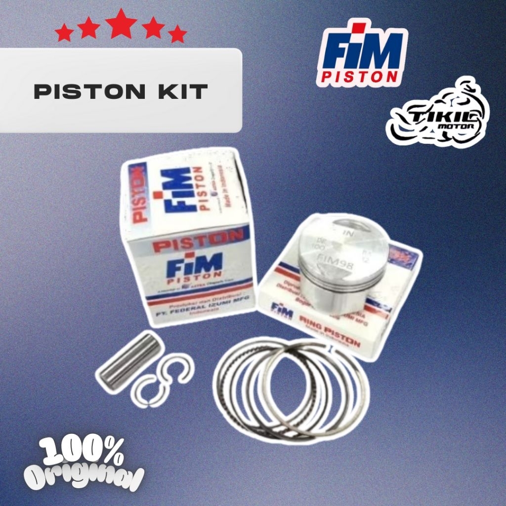 PISTON KIT FIM 98 BEAT NEW, SCOOPY NEW, GENIO