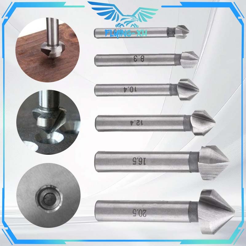 Mata Bor Countersink Set 6pcs Countersink Mata Bor Mata Bor Countersink Baja Bahan Hss 90° Countersi