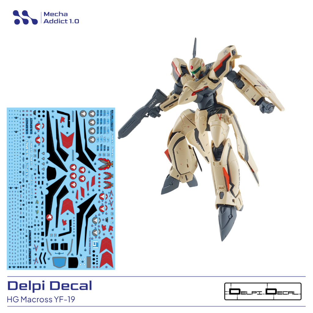 Water Slide Decal HG Macross YF 19  by DELPI