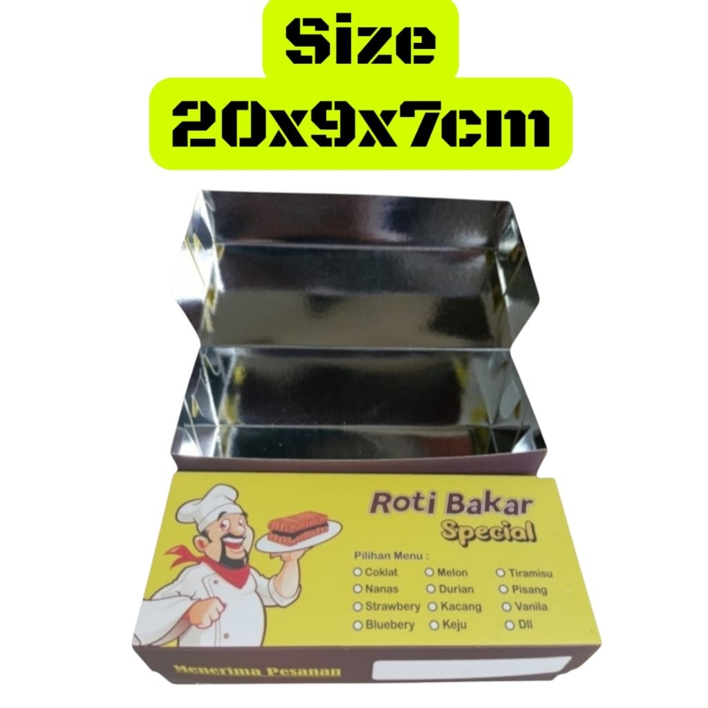Kemasan Dus Roti Bakar Bandung Motif Full Colour Tebal dan Elegan Cocok untuk Usaha Roti Bakar