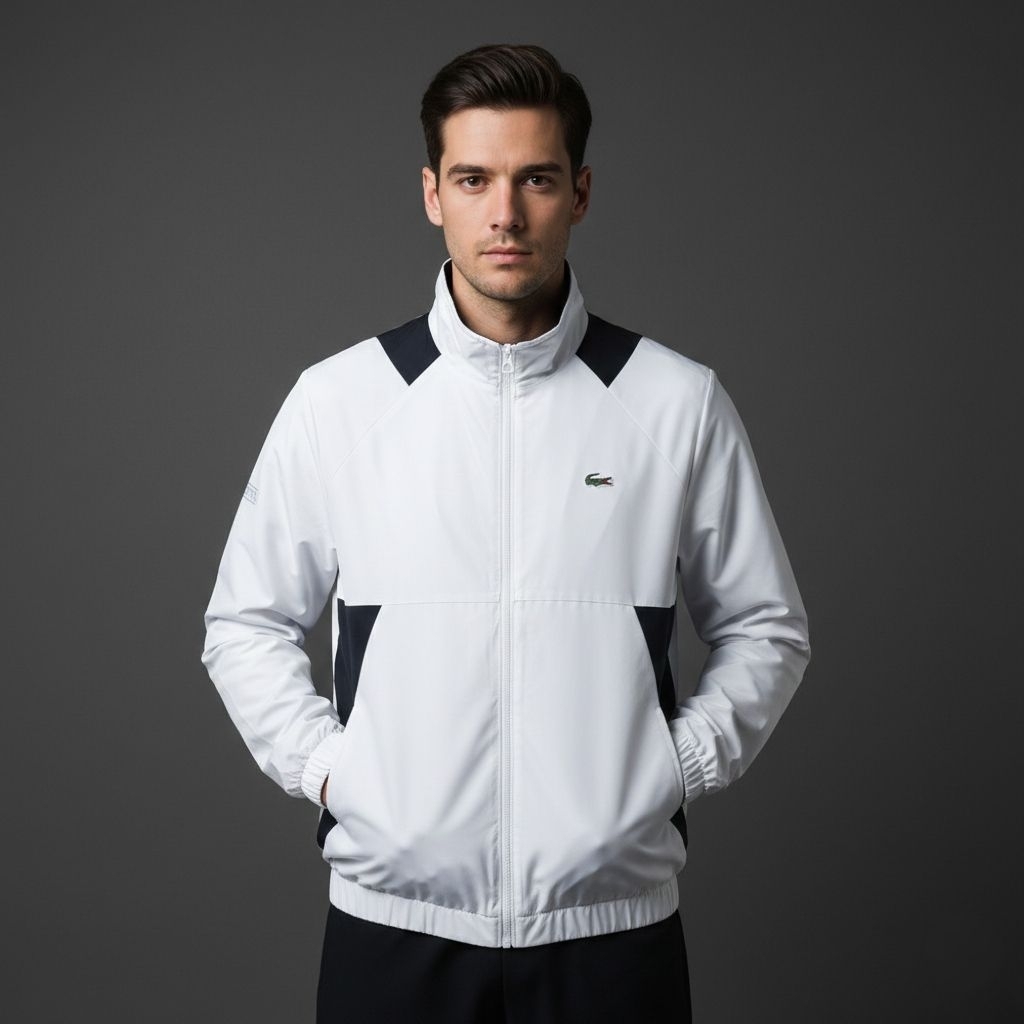 Jaket Buaya Sport white black Size XL