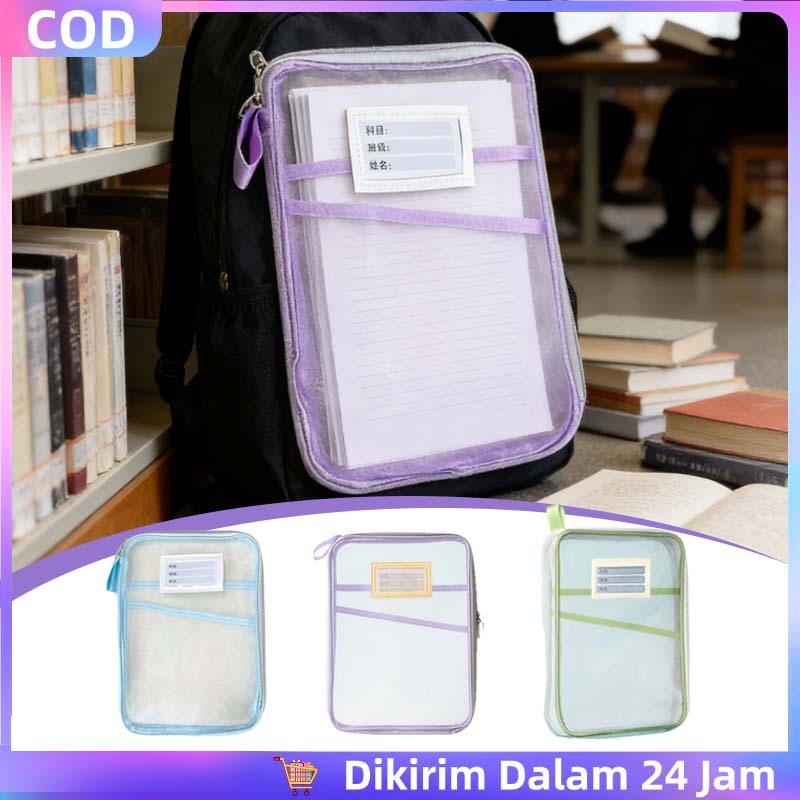 Map Dokumen Resleting Tas Mudah Dibawa Visibilitas Transparan Map Buku Sekolah Resleting Test Paper 