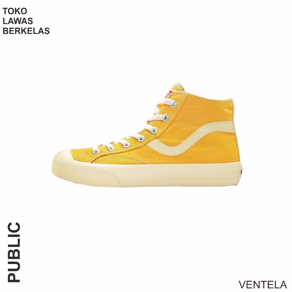 PROMO SEPATU VENTELA PUBLIC Hc Yellow - Sepatu Sekolah Ventela Public High Cut Kuning