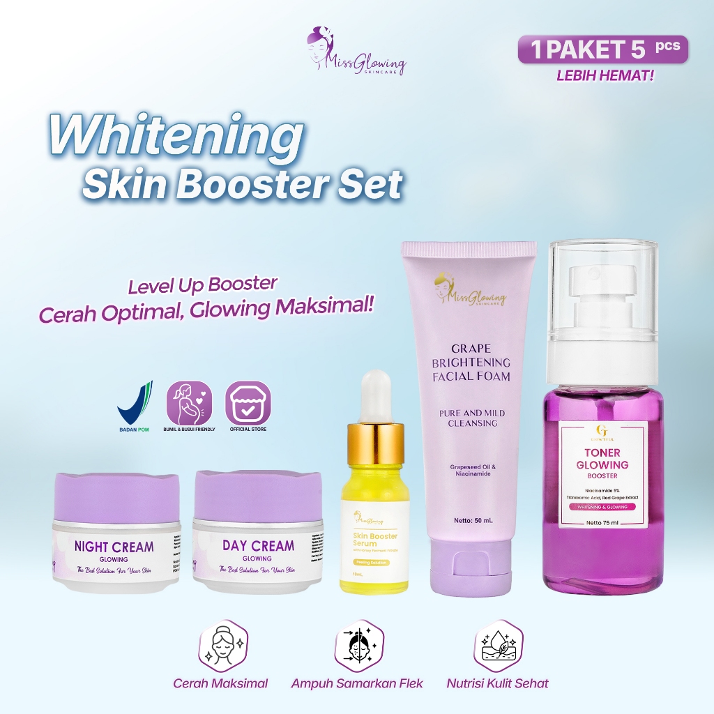 Whitening Booster Set Skincare Mencererahkan Miss Glowing Official