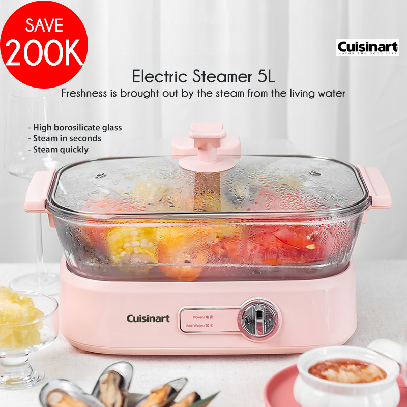 Pre-order CUISINART practical electric steamer, household glass steamer, large capacity, multi-funct