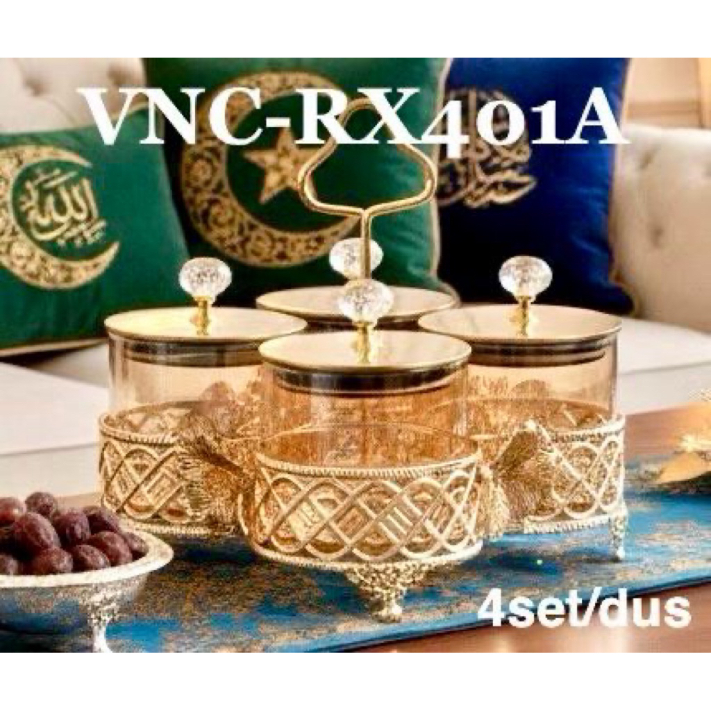 Toples kue lebaran toples kaca kue lebaran imlek hampers toples kaca set 4/5/6