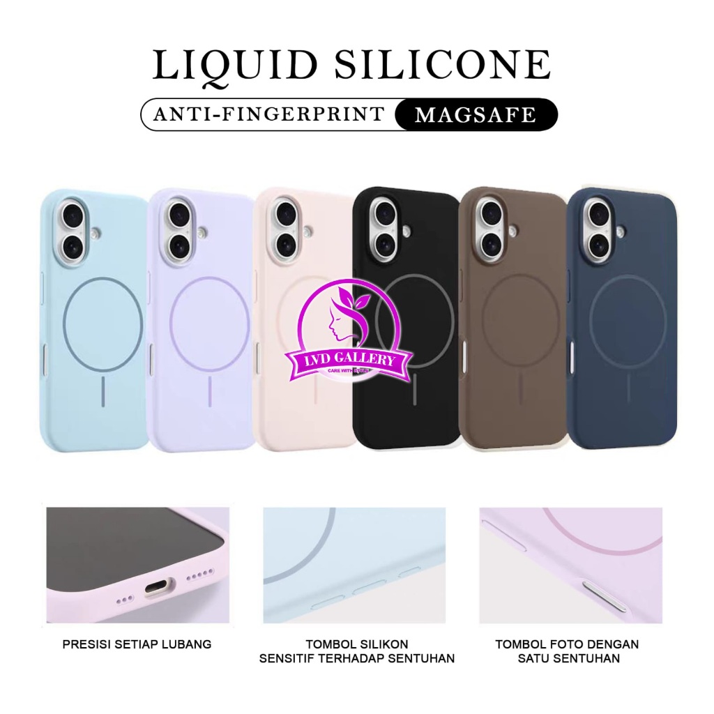 Lvd - Premium Silicone Magsafe Pastel Antinoda Microfiber Bludru Case for Iphone 13 Iphone 13 Pro Ip