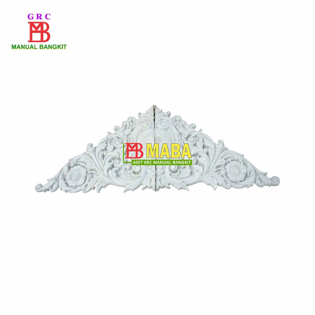 Ornamen Dinding Segitiga Ukir Atap Teras Rumah