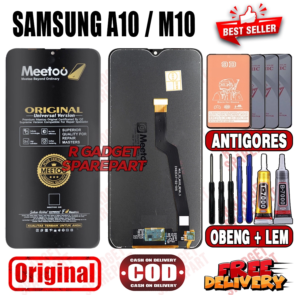 LCD TOUCHSCREEN SAMSUNG A10 / SAMSUNG M10 ORIGINAL MEETOO LCD FULLSET