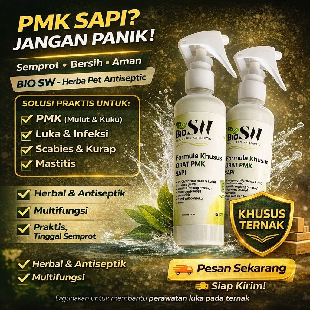 BIOSW Obat PMK Sapi Penyakit Mulut dan Kuku Pada Sapi