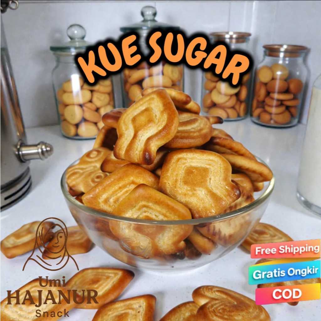 SUGAR 1KG,biskuit sugar cemilan jadul rasa gurih manis - cemilan lebaran