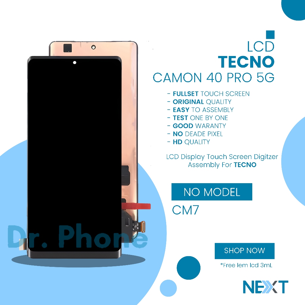 Best Seller  LCD Tecno Camon 40 Pro 5G Fullset Touchscreen - High Version Original Parts