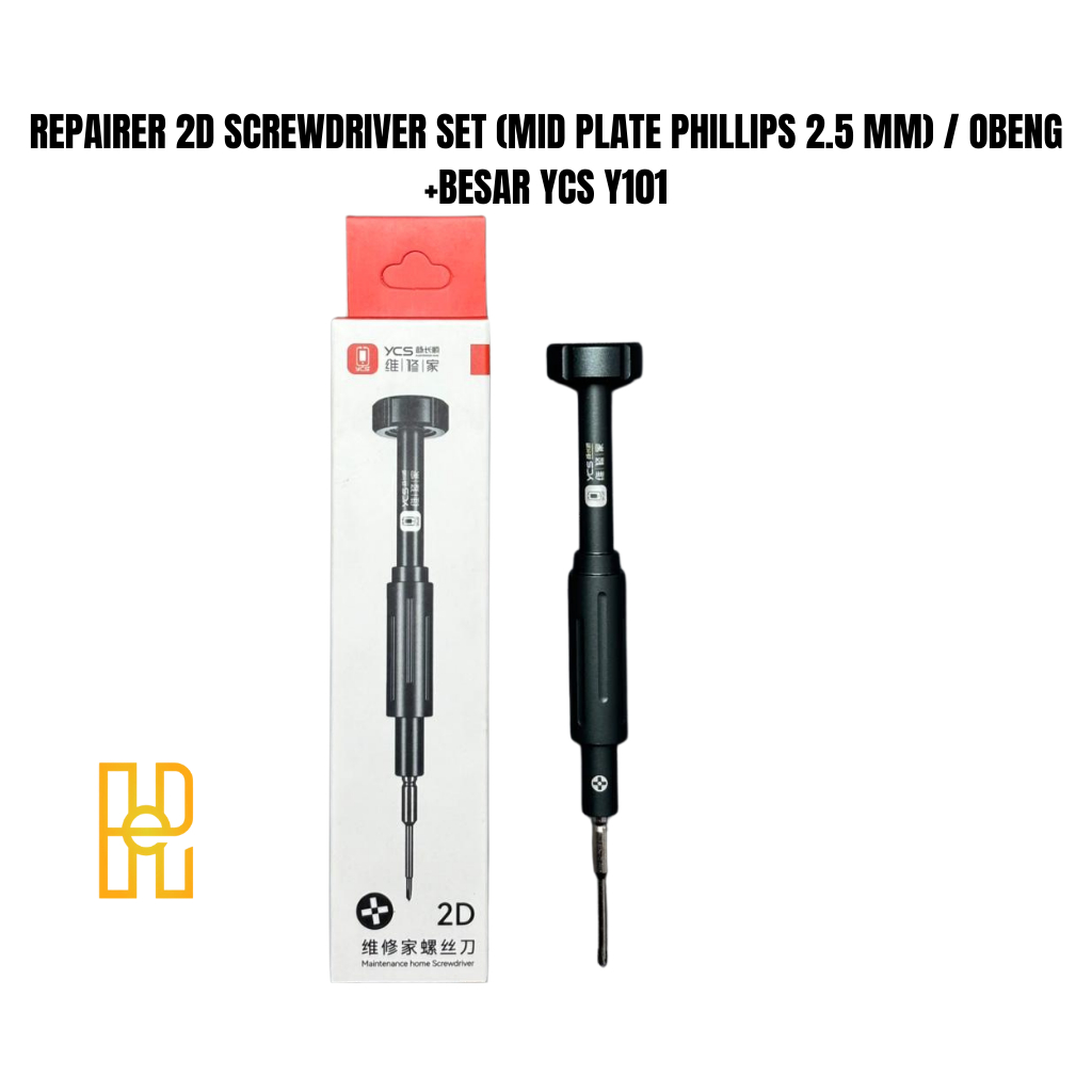 REPAIRER 2D SCREWDRIVER SET (MID PLATE PHILLIPS 2.5 MM) / OBENG +BESAR YCS Y101