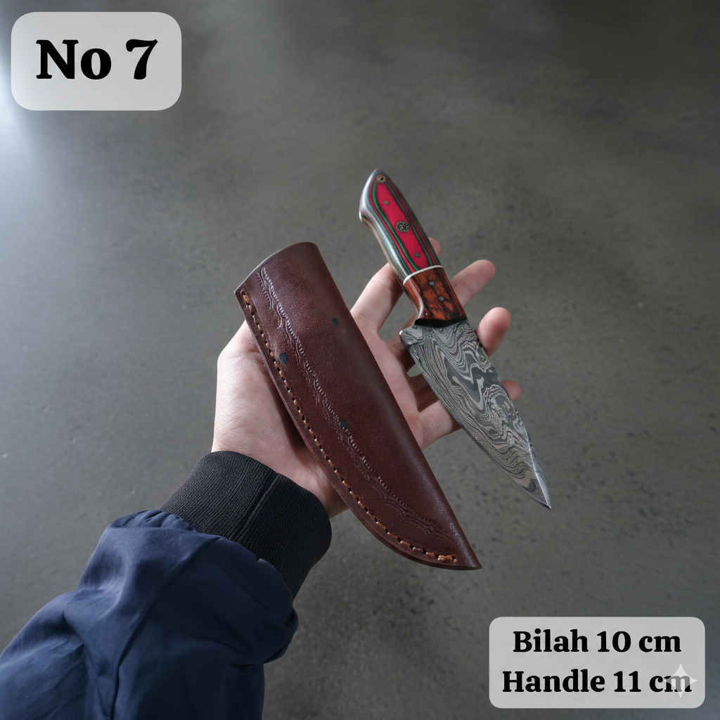 HK Pisau Dapur I Pisau Serbaguna I Pisau Survival I Pisau Damascus Tempa Asli