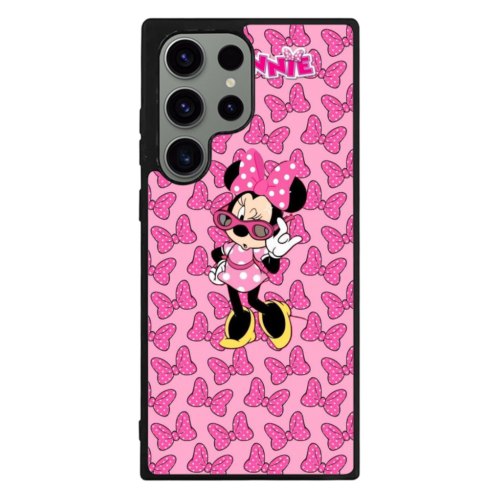 Hybrid Case Casing Samsung Galaxy S25 Ultra S24 S23 S22 S21 S20 Ultra Plus FE , Case Minnie Mouse Mi