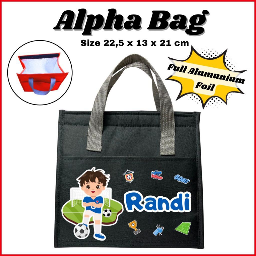 Tas Bekal Thermal Custom Nama Alfa 1