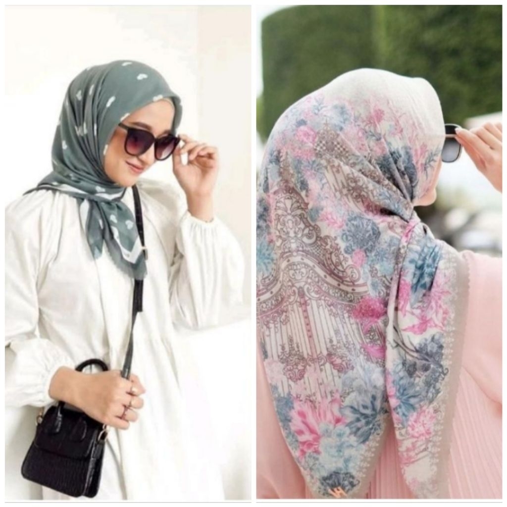Vanilla Hijab Scarf Tudejul Ivory Like New dan Everyday Love Sage Preloved