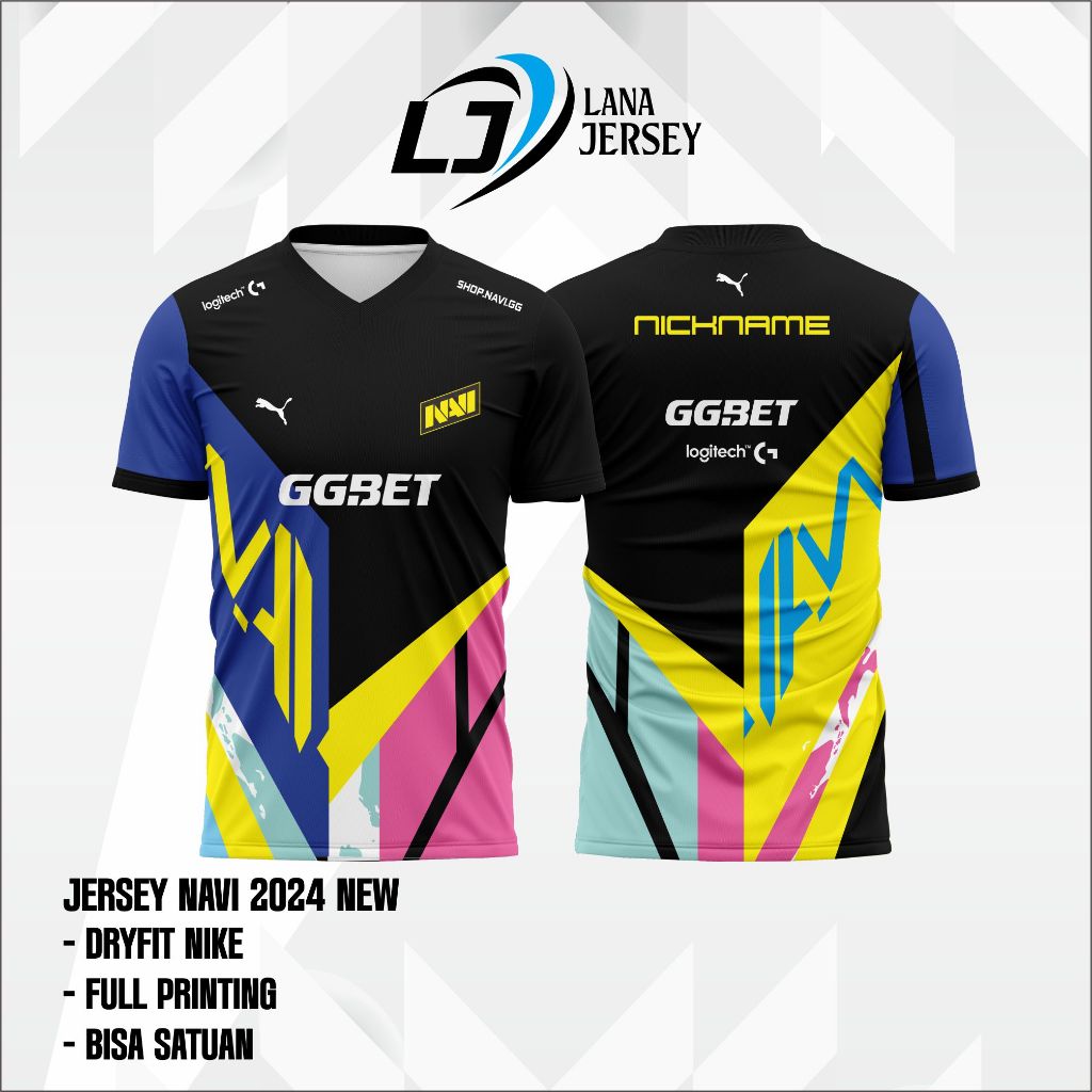 JERSEY BAJU KAOS NAVI NATUS VINCERE 2024 GAME DOTA 2 CSGO VALORANT LOL (FREE NICKNAME)