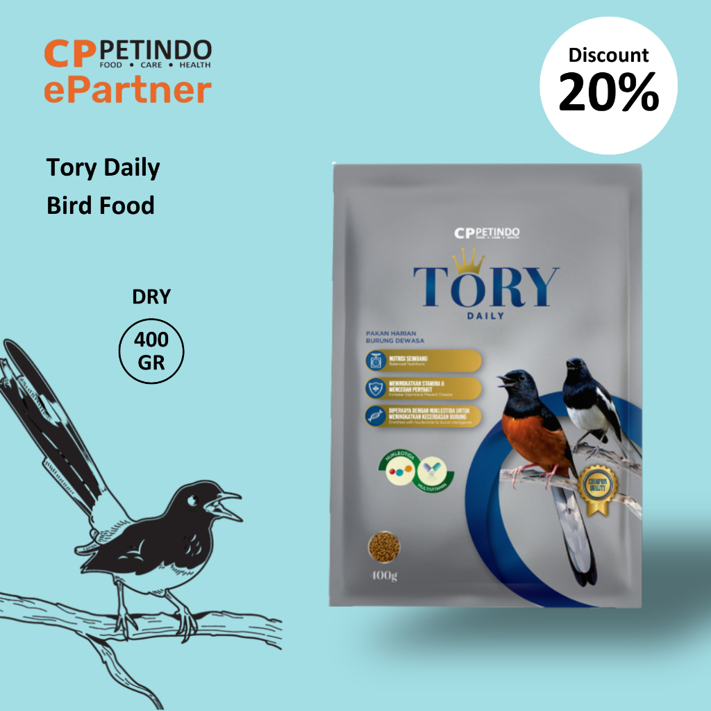 CPPETINDO Tory Daily Bird Food -  400gr