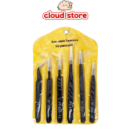 Pinset Stainless Steel 6pcs Set Serbaguna Kerajinan Kue Tahan Lama Presisi