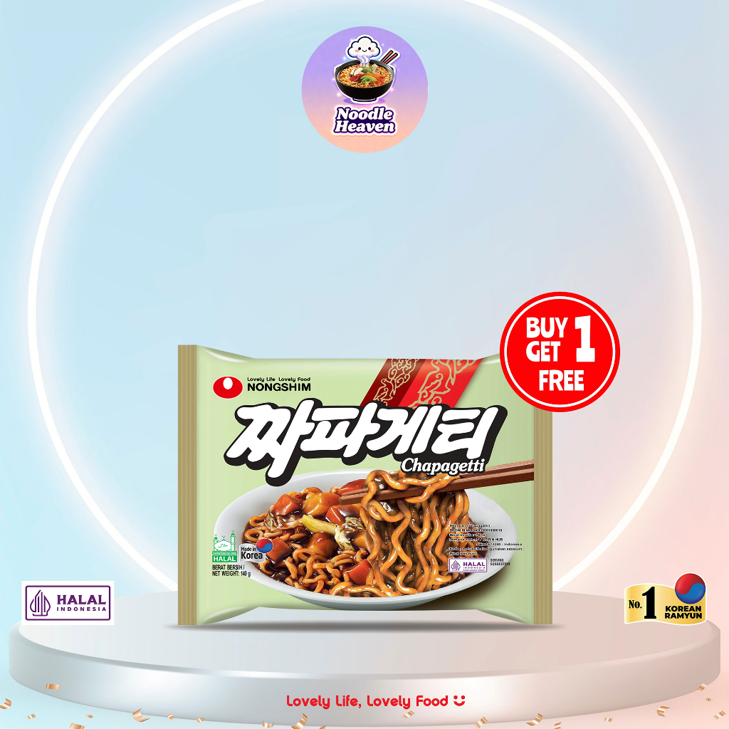 (BUY 1 GET 1) Nongshim Chapagetti 140g  Instant Jajangmyeon Noodle Halal Made in Korea