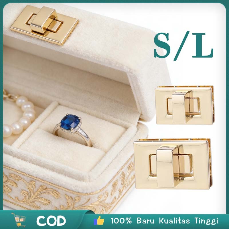 Kancing Tas Putar Kunci Putar Tas Wanita Kuncian Tas Putar Logam Anti Air Tahan Karat Pengunci Tas K