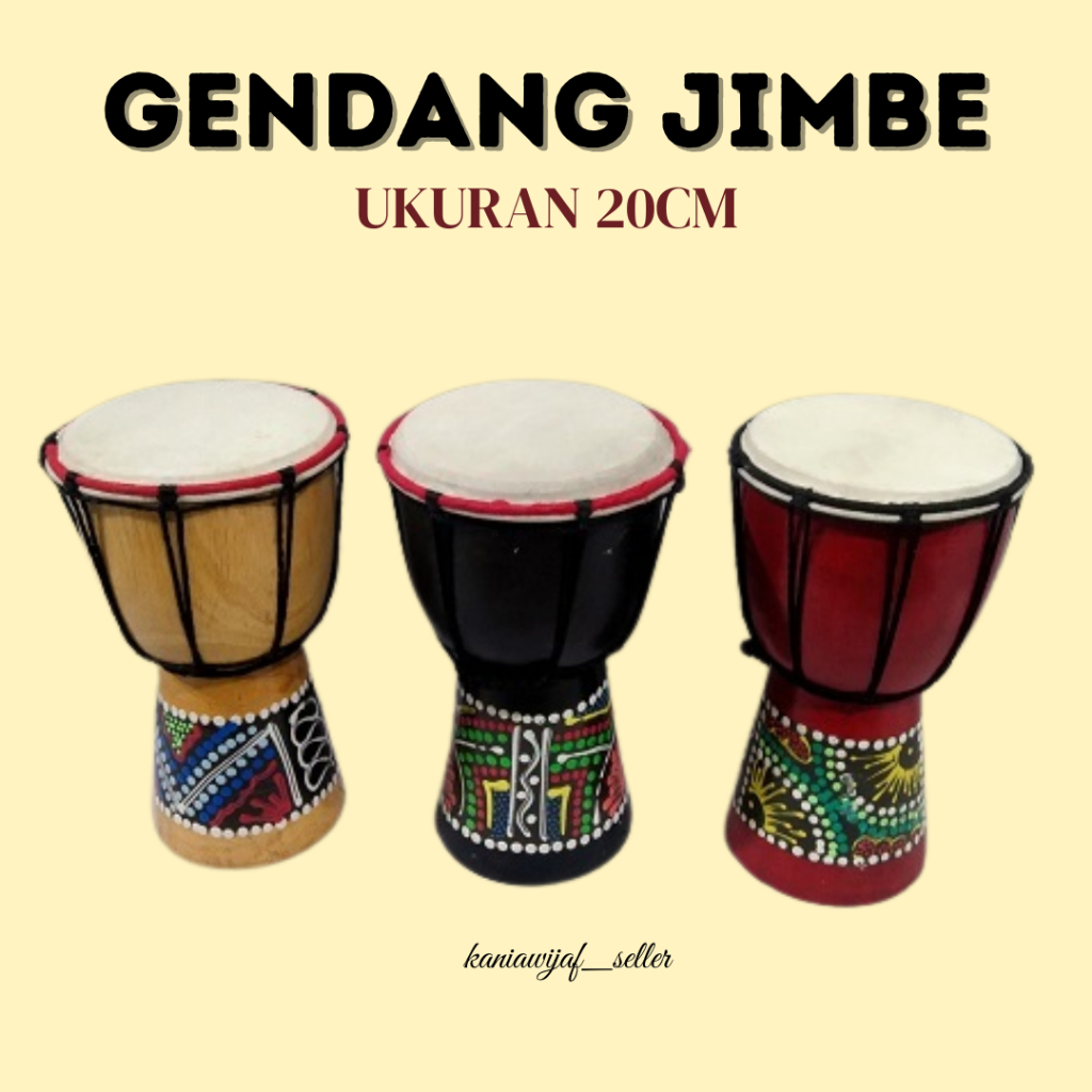 TERMURAH DJIMBE ANAK ukuran 20 cm JIMBE MURAH SEMI DARBUKA ALAT MUSIK MURAH GENDANG ANAK darbuka