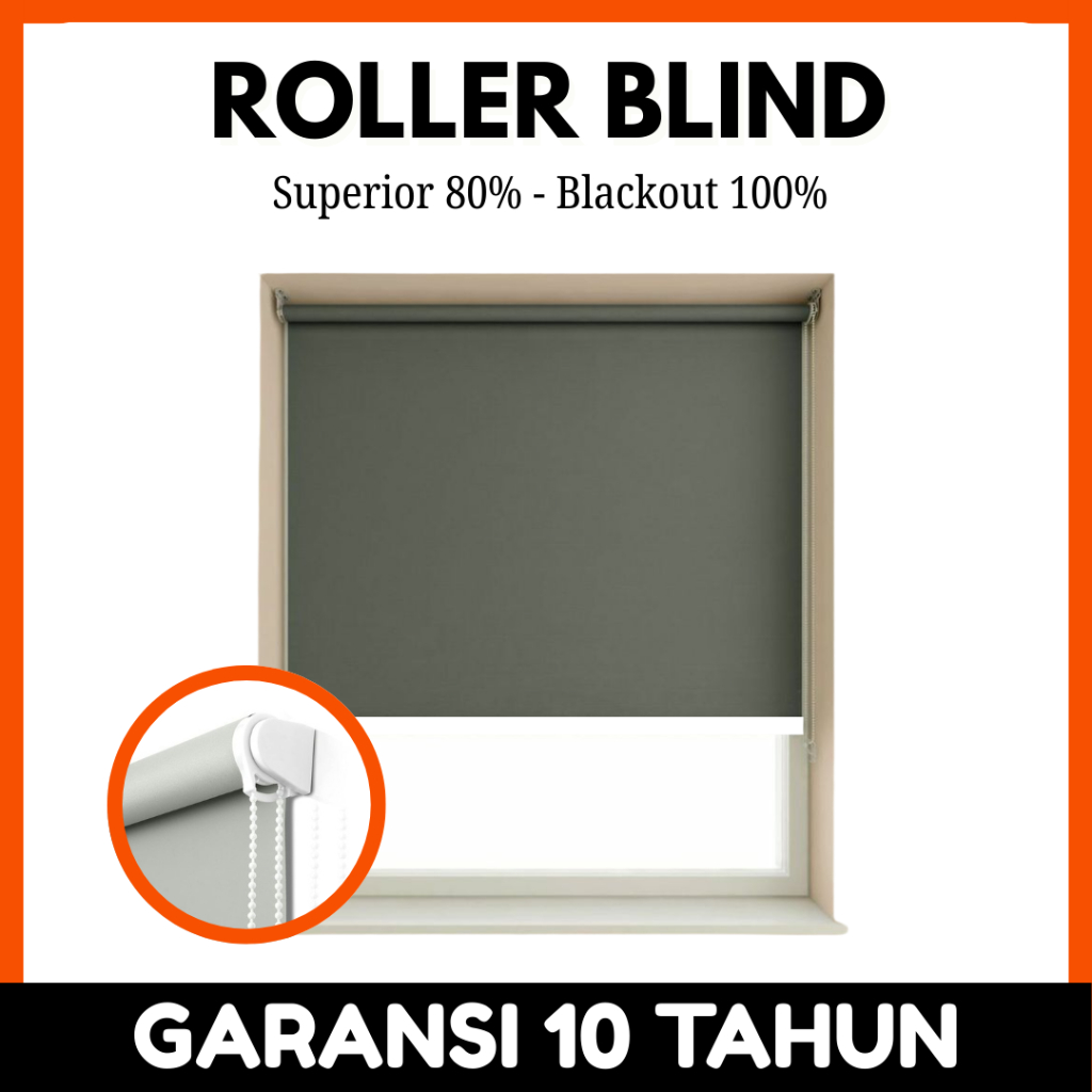 Roller Blinds Blackout Custom - Tirai Gulung Roller Blinds - Gorden Minimalis Blinds Blackout - Roll