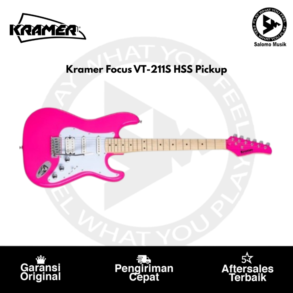 Gitar Elektrik Stratocaster Kramer Focus VT-211S HSS Pickup Original Varian Warna