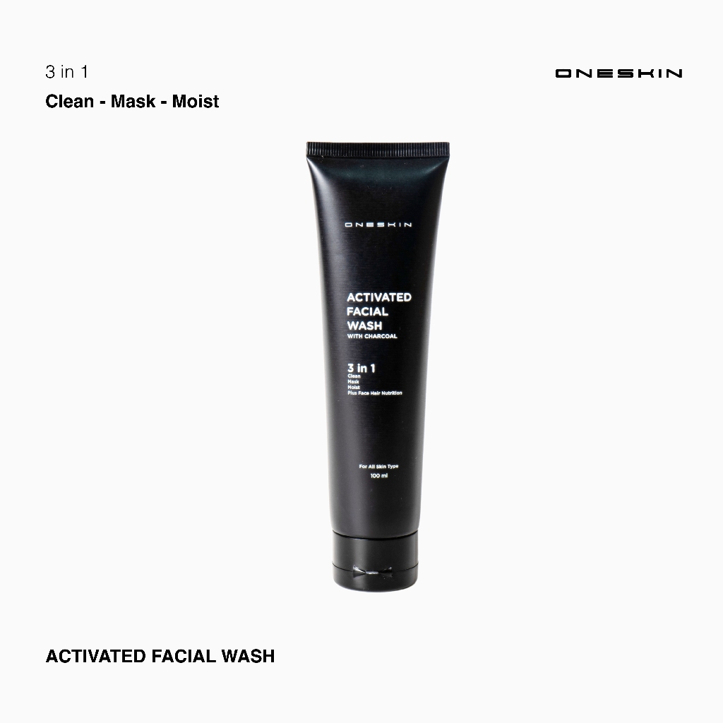 Oneskin Activated Facial Wash With Charcoal | Pembersih Wajah Pria