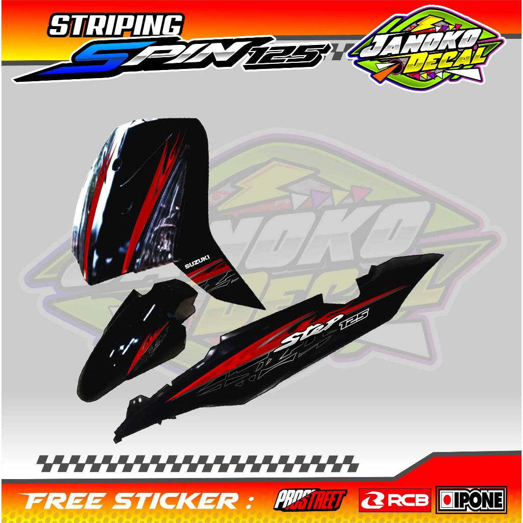 STRIPING VARIASI MOTOR SUZUKI SPIN 125 - STEP / STICKER LIST VARIASI SUZUKI SPIN 125