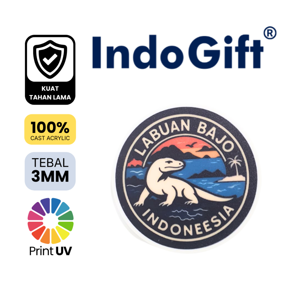 IndoGift Magnet Kulkas Tipe 15 Labuan Bajo Souvenir Tempelan Kulkas Dekorasi Rumah Hiasan Aesthetic