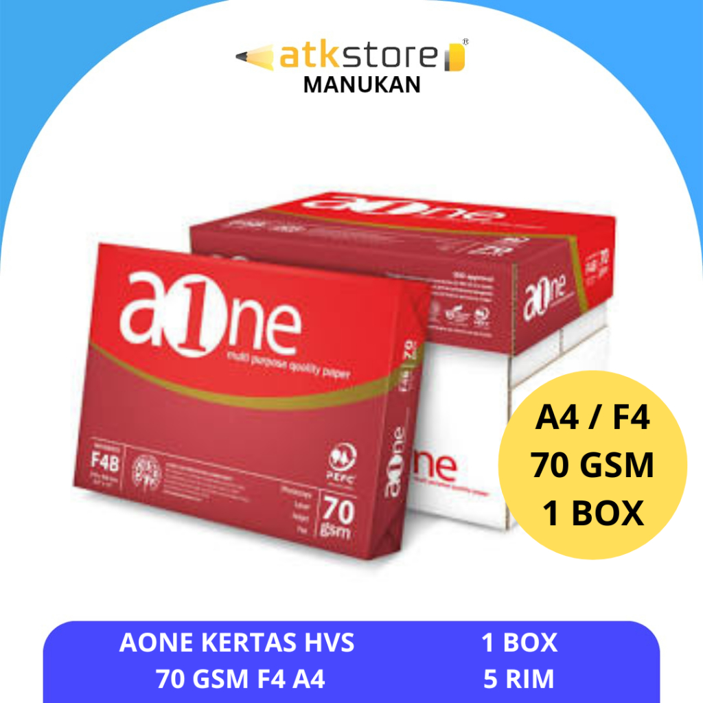[INSTAN ONLY 1 BOX] Kertas HVS AONE 70 GRAM A4/F4