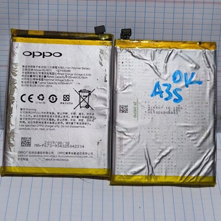Baterai Oppo a5s original copotan