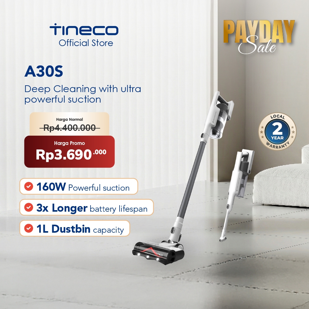 Tineco A30S Pet Powerful Cordless Stick Handheld Vacuum Cleaner Penyedot Debu Vakum