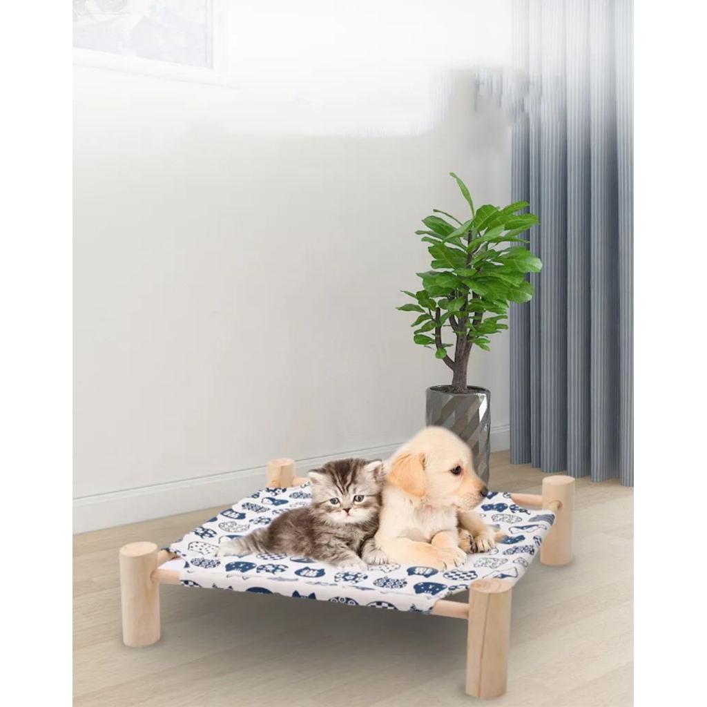 Kasur Kucing Anjing Bahan Kayu Jati Kokoh Bongkar Pasang Bisa Dicuci Kasur Hewan Peliharaan