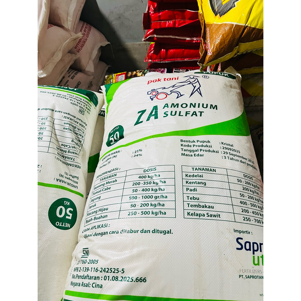 Pupuk ZA pak tani original 50kg