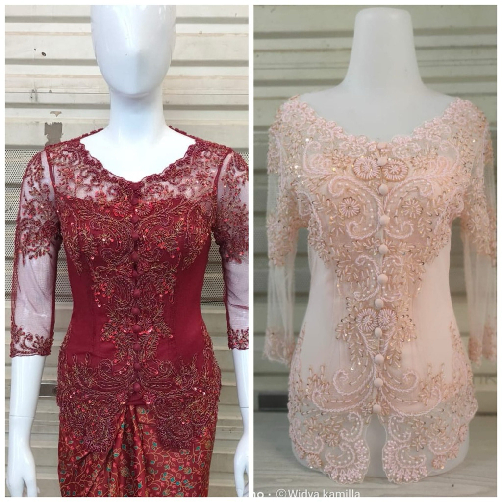 atasan kebaya wisuda tile full payet / kebaya sabrina payet / kebaya wanita modern