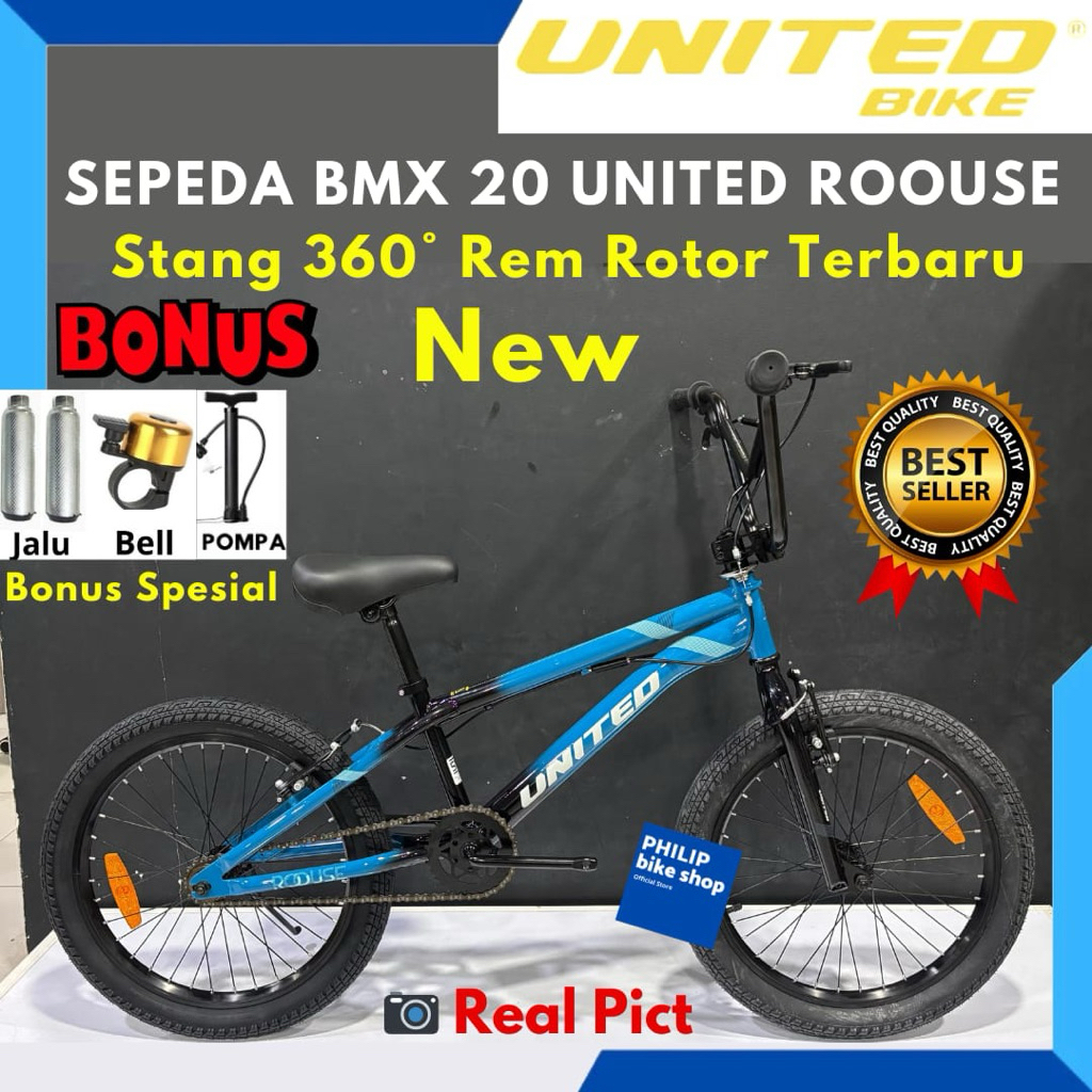 Sepeda Anak Laki Laki 20 BMX United Roouse Lottor Freestyle New 2025