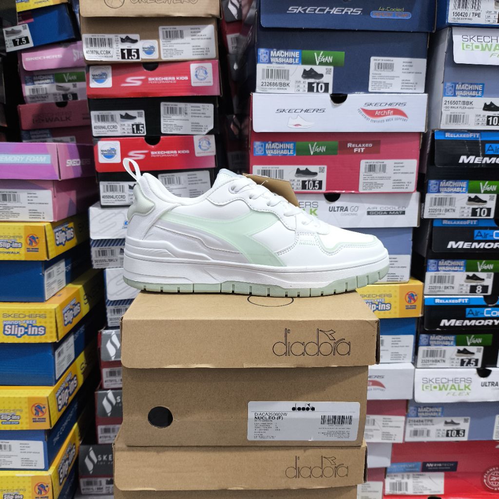 Sepatu Casual Wanita Diadora Nucleo - White Green