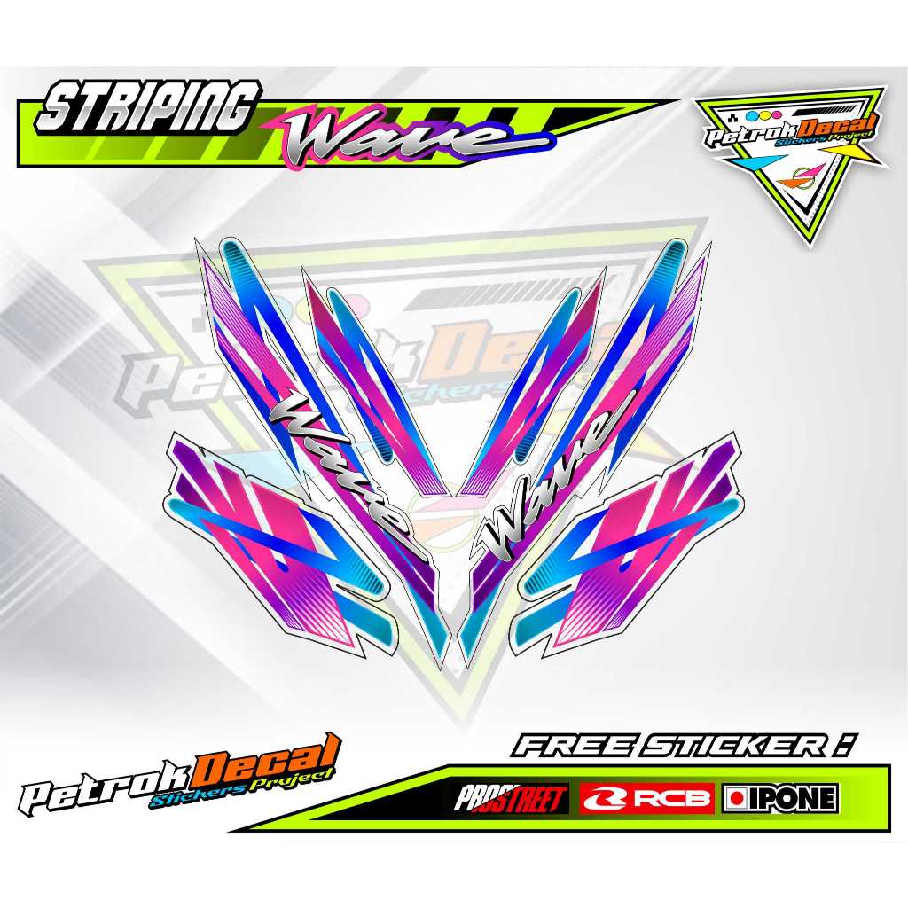 STRIPING VARIASI HONDA WAVE 125 / STICKER LIST VARIASI MOTOR WAVE 125
