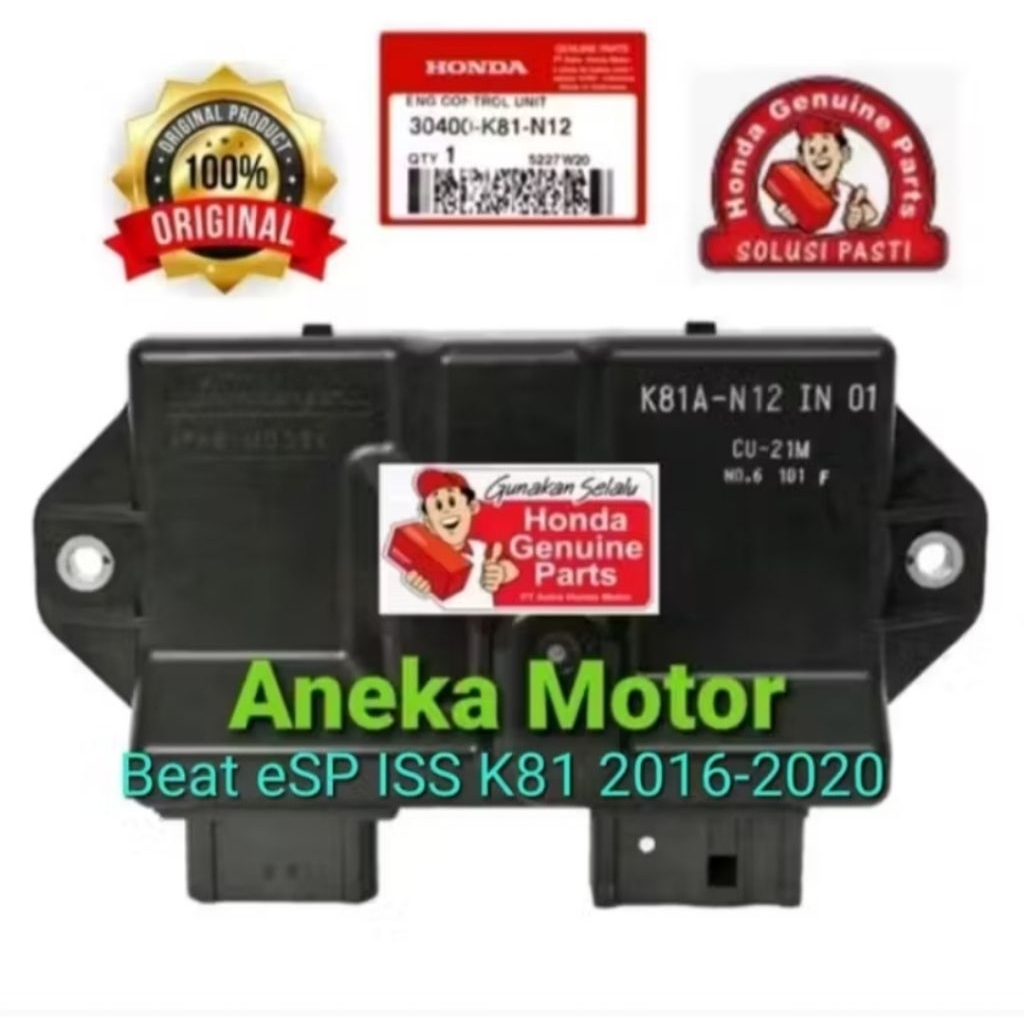 ECU ECM Honda New Beat Street eSP K81 100% Original Honda AHM 30400-K81-N52 - 30400 K81 N12