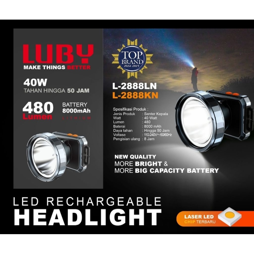 Senter Kepala Luby L-2888 40 Watt