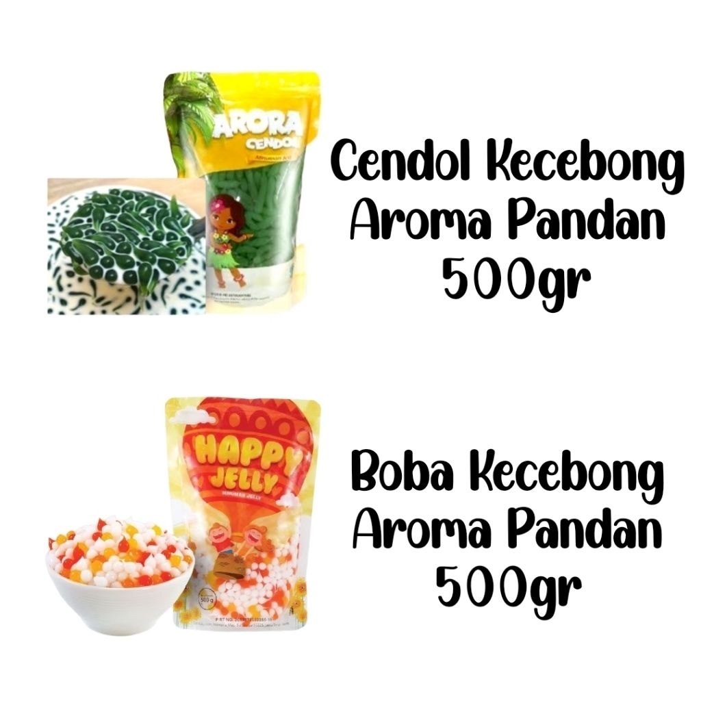 ARORA Cendol Kecebong Pandan 500 gr / Jelly Cendol Instan 500 gr