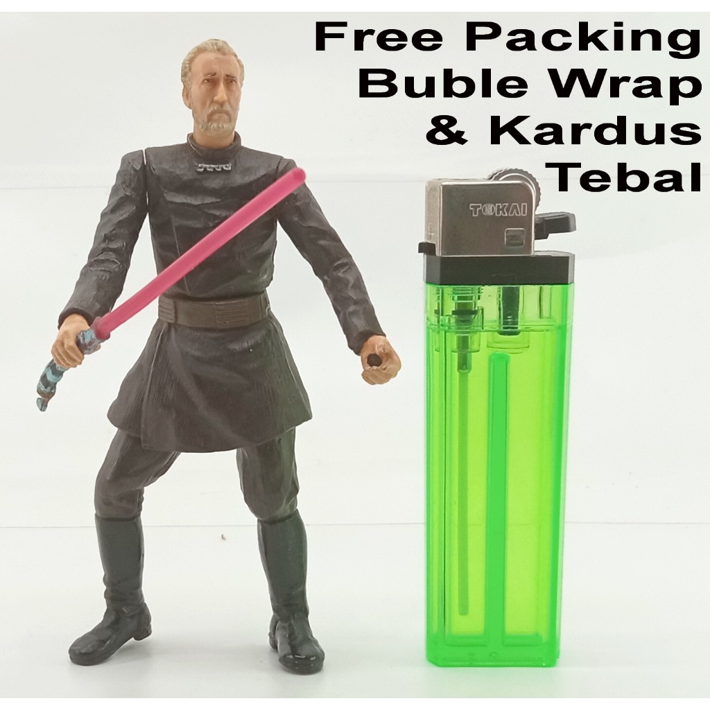 Hasbro Count Dooku With Slashing Lightsaber Attack 3,75 Inch Star Wars Darth Tyranus Original Loose