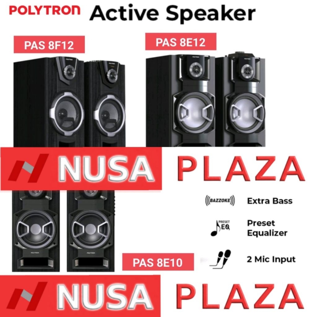 SPEAKER AKTIF POLYTRON 8 Inch (KHUSUS MEDAN)