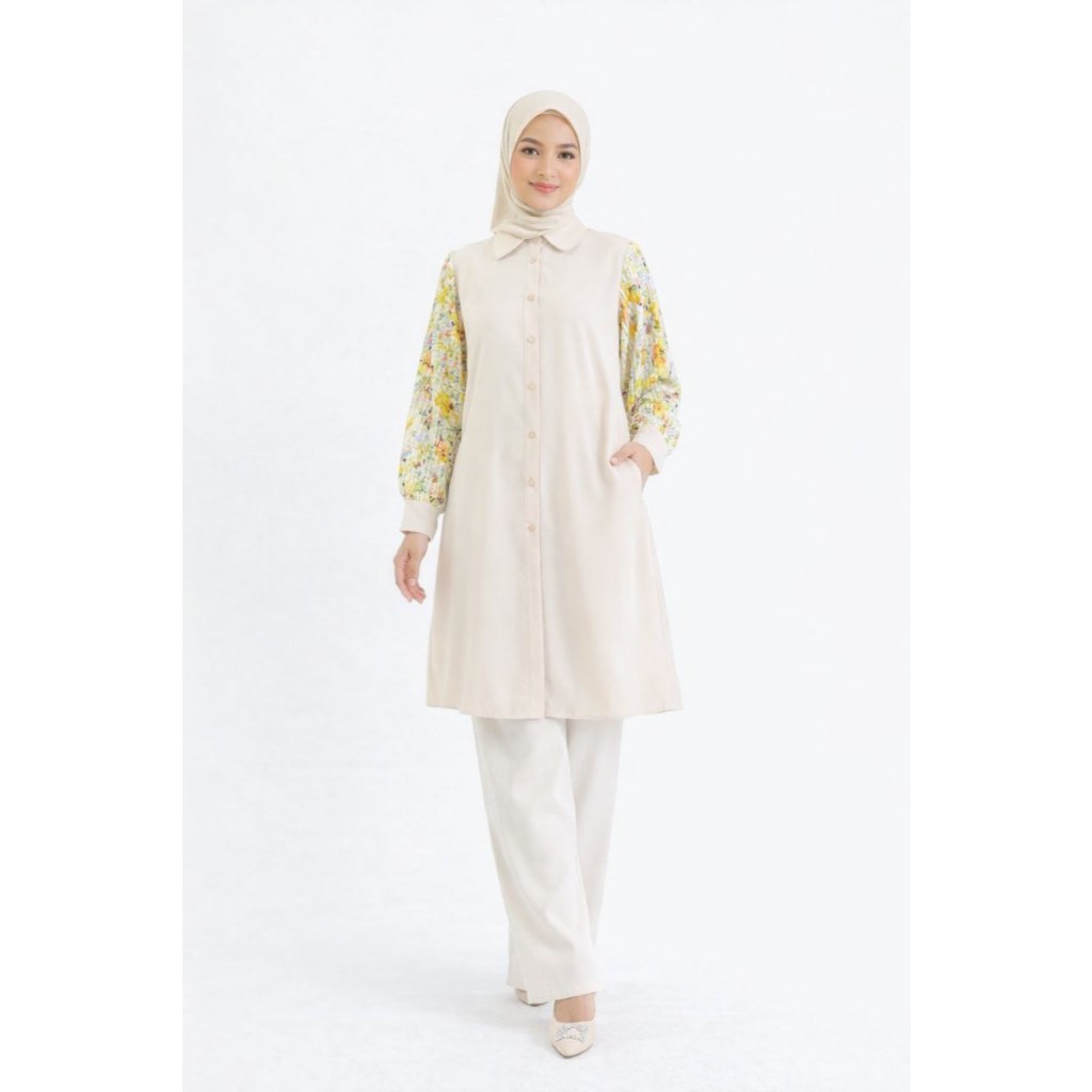 ZOYA Zazie Midi Dress - Fashion Muslim Busana Midi Dress Muslim Wanita Wudhu Friendly - Bahan Poly P